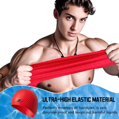 689c5620c2ac040eb0d11dadec285a72737f8a30d01797c603fab.jpg Large Swim Cap Silicone Swim Cap Keep Your Hair Dry While Swimming