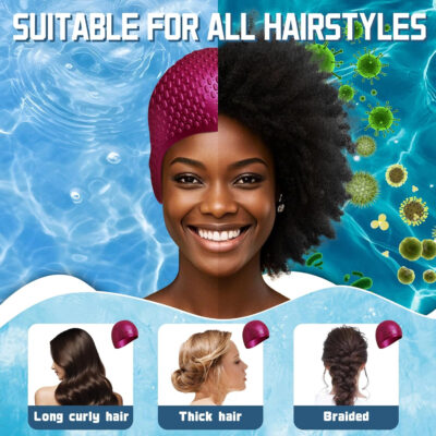 689c5624472a356a44cf5d356ede72e9e61853b7bb51f158d7b0b.jpg Large Swim Cap Silicone Swim Cap Keep Your Hair Dry While Swimming