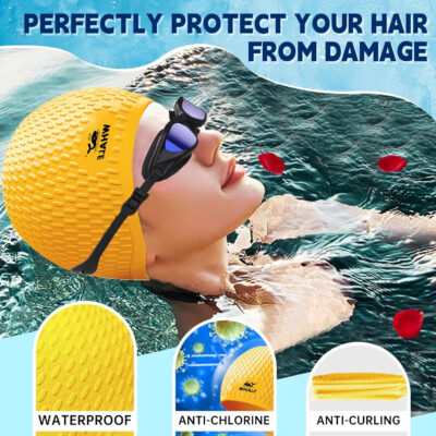 Large Swim Cap Silicone Swim Cap Keep Your Hair Dry While Swimming