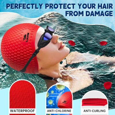 Large Swim Cap Silicone Swim Cap Keep Your Hair Dry While Swimming