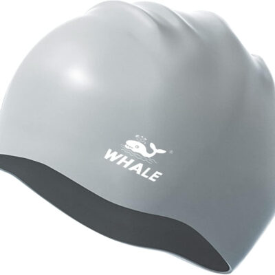 WHALE Extra Large Swim Cap for Women Men, Durable Silicone Swimming Hat with Ear Protection, Unisex Adults Bath Swimming Caps for Long Thick Curly Hair & Dreadlocks Braids Weaves Afro Hair