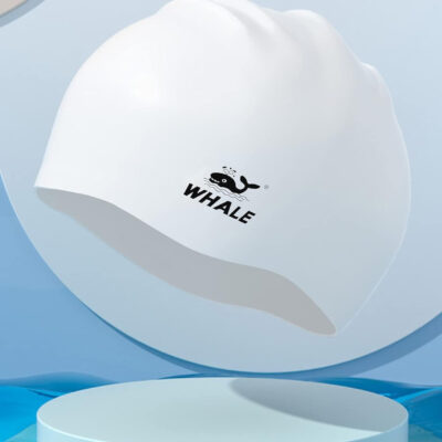 WHALE Extra Large Swim Cap for Women Men, Durable Silicone Swimming Hat with Ear Protection, Unisex Adults Bath Swimming Caps for Long Thick Curly Hair & Dreadlocks Braids Weaves Afro Hair