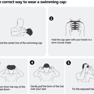 Silicone Swim Cap - Waterproof Non-Slip High Elasticity - Keeps Hair Dry Perfect for Men and Women Large Swimming Cap