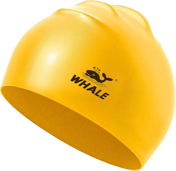 Silicone Swim Cap - Waterproof Non-Slip High Elasticity - Keeps Hair Dry Perfect for Men and Women Large Swimming Cap