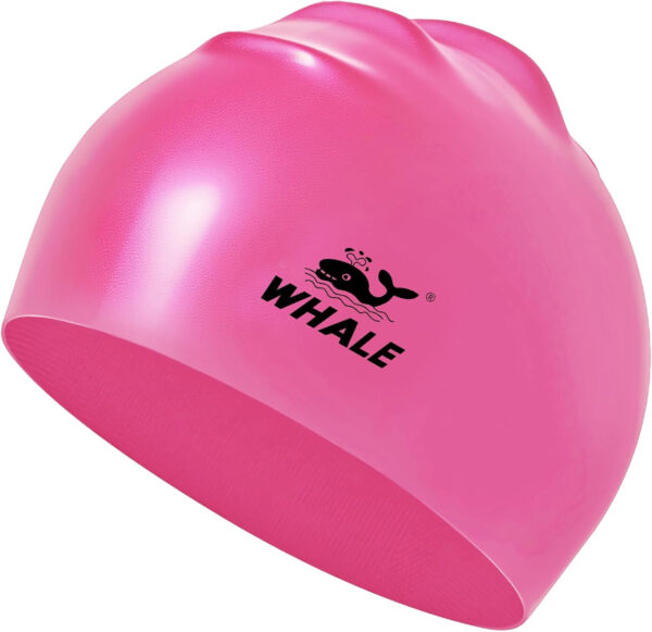 Silicone Swim Cap - Waterproof Non-Slip High Elasticity - Keeps Hair Dry Perfect for Men and Women Large Swimming Cap
