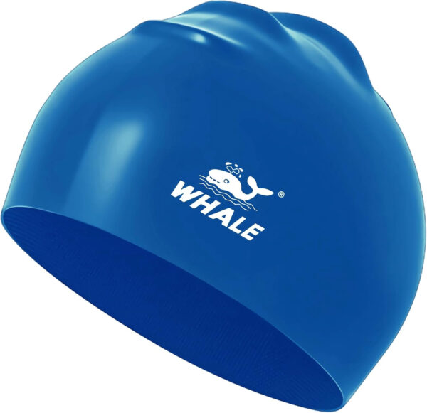 Silicone Swim Cap - Waterproof Non-Slip High Elasticity - Keeps Hair Dry Perfect for Men and Women Large Swimming Cap