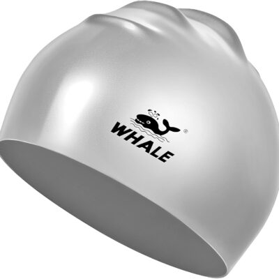 Silicone Swim Cap - Waterproof Non-Slip High Elasticity - Keeps Hair Dry Perfect for Men and Women Large Swimming Cap