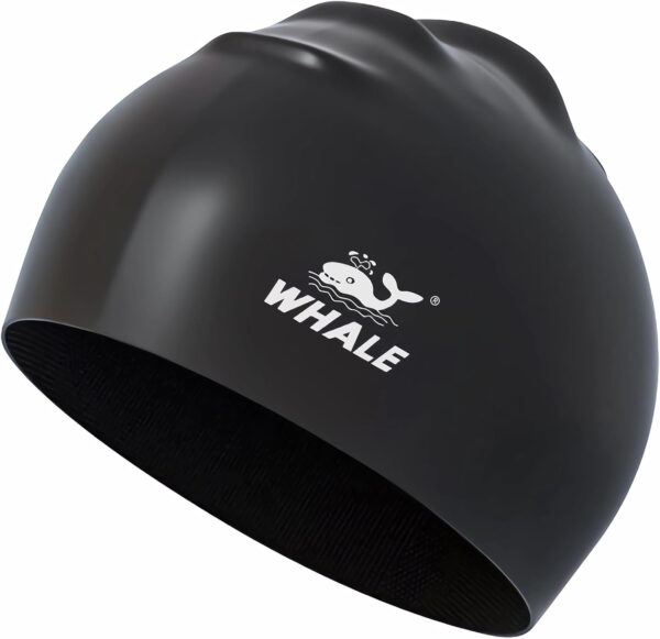 Silicone Swim Cap - Waterproof Non-Slip High Elasticity - Keeps Hair Dry Perfect for Men and Women Large Swimming Cap