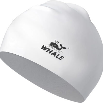 Silicone Swim Cap - Waterproof Non-Slip High Elasticity - Keeps Hair Dry Perfect for Men and Women Large Swimming Cap