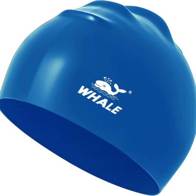 Silicone Swim Cap - Waterproof Non-Slip High Elasticity - Keeps Hair Dry Perfect for Men and Women Large Swimming Cap