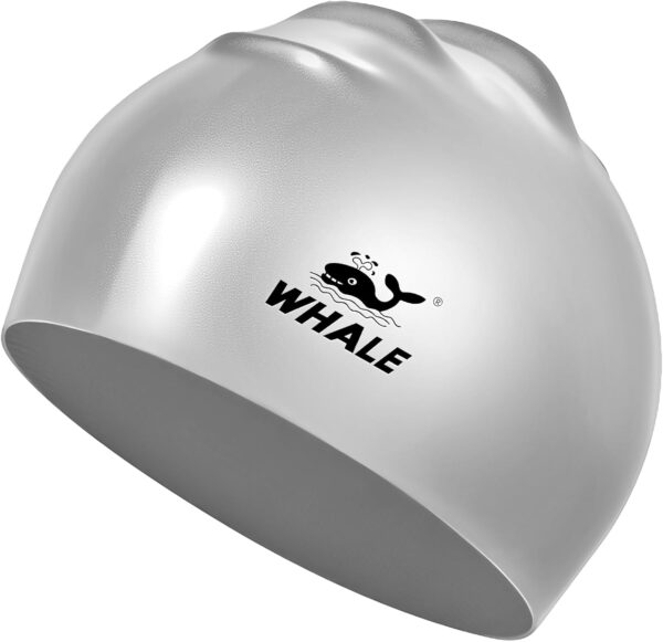 Silicone Swim Cap - Waterproof Non-Slip High Elasticity - Keeps Hair Dry Perfect for Men and Women Large Swimming Cap