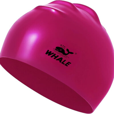 Silicone Swim Cap - Waterproof Non-Slip High Elasticity - Keeps Hair Dry Perfect for Men and Women Large Swimming Cap