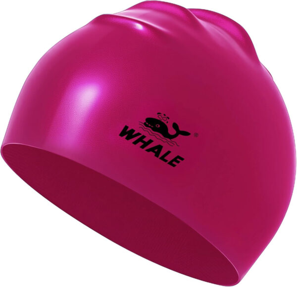 Silicone Swim Cap - Waterproof Non-Slip High Elasticity - Keeps Hair Dry Perfect for Men and Women Large Swimming Cap