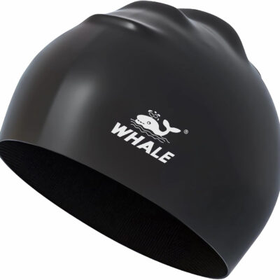 Silicone Swim Cap - Waterproof Non-Slip High Elasticity - Keeps Hair Dry Perfect for Men and Women Large Swimming Cap