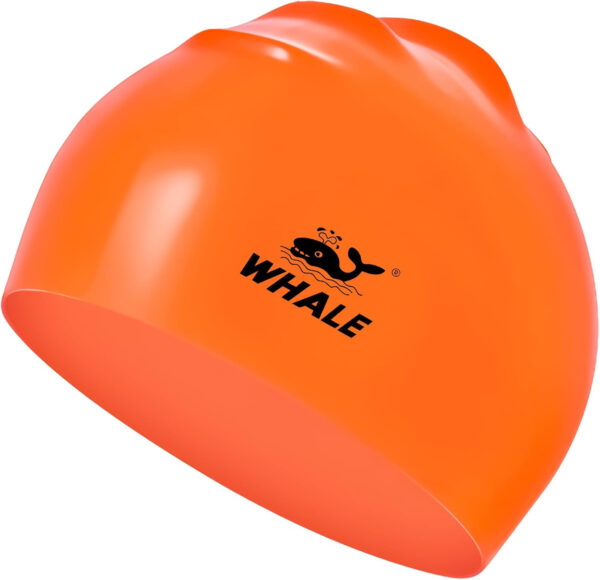 Silicone Swim Cap - Waterproof Non-Slip High Elasticity - Keeps Hair Dry Perfect for Men and Women Large Swimming Cap