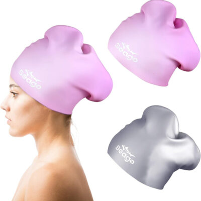 689c604d0c4bc05dbe3313acb372ac2e14f9d7fe33ea1beea8666.jpg Swim Cap Long Hair 2 Pack Swimming Caps for Women Silicone Swim Caps Keep Hair Dry Waterproof Comfortable Flexible Durable Bathing Cap Tear-Proof Design Large Women Adult Swimming Cap 10+ Years Girls
