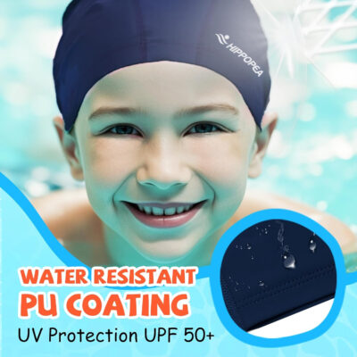 689c611924341bc46dcdebeb8beb9ba41c625eaa26f9a0d463812.jpg Water Resistant Fabric Swim Cap with PU Coating Layer - Elastic Cloth Swimming Cap, Breathable, Lightweight & Comfortable for Women Men Boy Girl