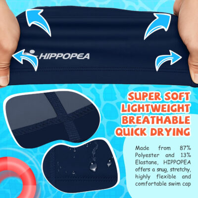 689c611af396b5f43b2a9cfc64cd0f900b578daaeebc52ee657a8.jpg Water Resistant Fabric Swim Cap with PU Coating Layer - Elastic Cloth Swimming Cap, Breathable, Lightweight & Comfortable for Women Men Boy Girl