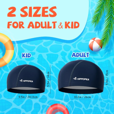 689c6124b0db7c74924eb2e2a70d5feba5829687dfd7dc5c557bf.jpg Water Resistant Fabric Swim Cap with PU Coating Layer - Elastic Cloth Swimming Cap, Breathable, Lightweight & Comfortable for Women Men Boy Girl