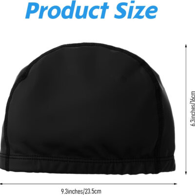 689c614aaa590b17eeae8ba2b3ee7b8fd5f963da7ec43eba929c7.jpg Swimming Caps for Men Women High Stretch Silicone Fabric Swim Caps Waterproof Layer Breathable Cloth Swimmings Cap Keep Hair Dry with Lightweight Comfortable for Pool Beach Lap Kid Black 9.25 × 6.30 “