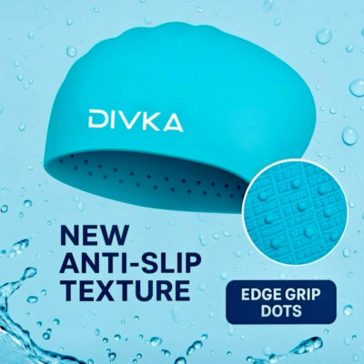 2-Pack Premium Quality Silicone Swim Caps for Women, Men, Teens & Adults – Medium Size – Stretchable & Durable, Includes Ear Plugs & Nose Clip, Extra Room for Long Hair, Non-Slip & Waterproof