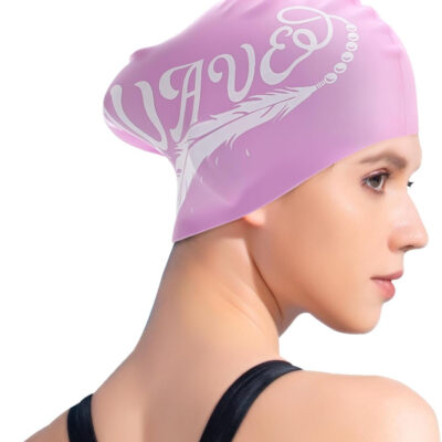 Silicone Long Hair Swim Cap for Women & Men - Keeps Hair Dry
