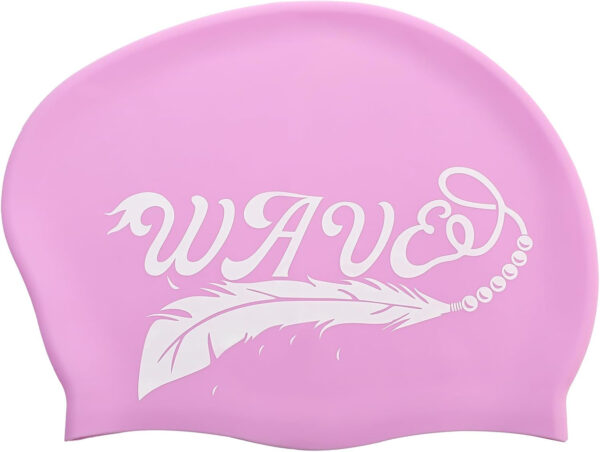 Silicone Long Hair Swim Cap for Women & Men - Keeps Hair Dry