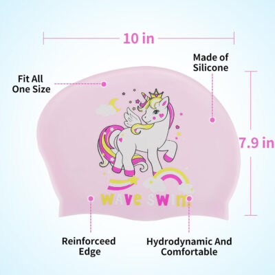 Silicone Long Hair Swim Cap for Women & Men - Keeps Hair Dry