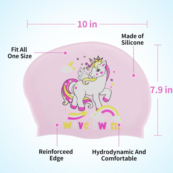 Silicone Long Hair Swim Cap for Women & Men - Keeps Hair Dry
