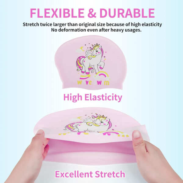 Silicone Long Hair Swim Cap for Women & Men - Keeps Hair Dry