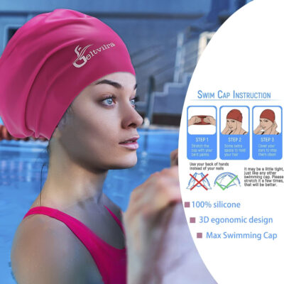 689c62b8266066e2c3fe5acd931c89d5f0365ef7e0fda14d99756.jpg 4 Pack Silicone Extra Large Swim Caps for Braids and Dreadlocks Black Women Men Long Hair Swimming Waterproof Pool