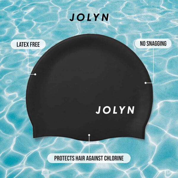 689c62d187cfde642061446659cd03ddccc29c38594eb276aff5e.jpg JOLYN Classic Unisex Silicone Swim Cap for Adult Women and Men, Hair Protection, Intensive Training Comfortable Non-Slip Swimming Cap