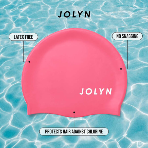 689c62dad28baf3d054c64c550a48ce296f2aa3e58ae387cc7348.jpg JOLYN Classic Unisex Silicone Swim Cap for Adult Women and Men, Hair Protection, Intensive Training Comfortable Non-Slip Swimming Cap