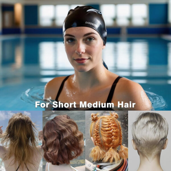 689c640c8b2b60ce0861ce1440c28134d0cc94f992b39c233f2d5.jpg 2pcs High Elasticity Silicone Swim Cap for Women and Men, Comfortable Non-Slip Swimming Caps for Long and Short Hair, Durable Waterproof Swim Hats for Adults, Keep Hair Dry