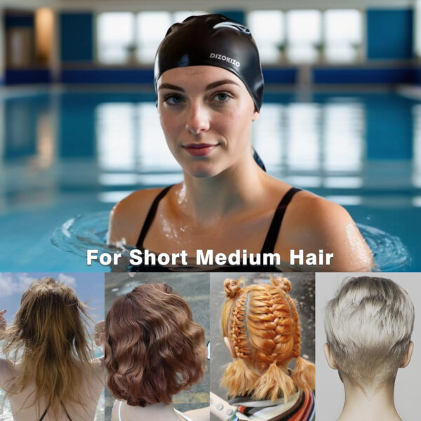 689c641d177994cd72b2d497099ec40a12fcd64e512e6f82c5637.jpg 2pcs High Elasticity Silicone Swim Cap for Women and Men, Comfortable Non-Slip Swimming Caps for Long and Short Hair, Durable Waterproof Swim Hats for Adults, Keep Hair Dry
