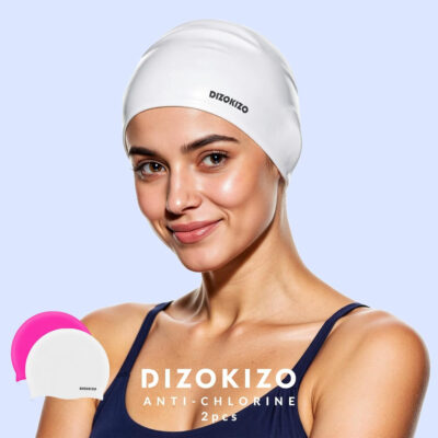 689c642fce6629eab476d260966e44f852b8d8fb9a300ec0d0836.jpg 2pcs High Elasticity Silicone Swim Cap for Women and Men, Comfortable Non-Slip Swimming Caps for Long and Short Hair, Durable Waterproof Swim Hats for Adults, Keep Hair Dry