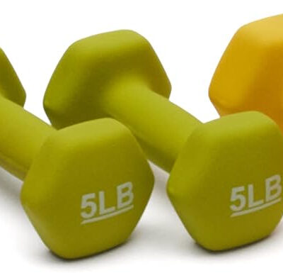 Amazon Basics Neoprene Dumbbell Hand Weights for Exercise and Muscle Toning