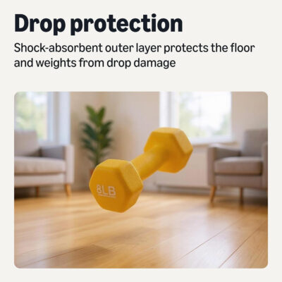 Amazon Basics Neoprene Dumbbell Hand Weights for Exercise and Muscle Toning