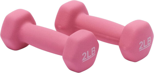 Amazon Basics Neoprene Dumbbell Hand Weights for Exercise and Muscle Toning