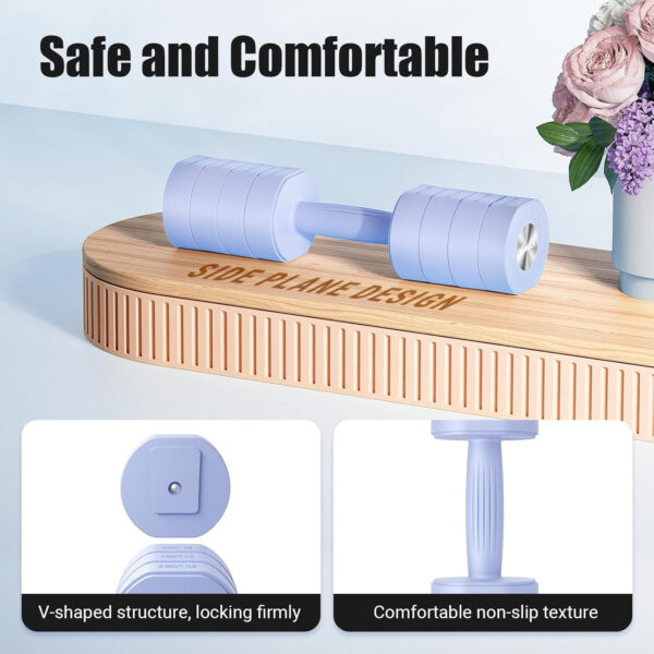 689c66e52397fce64609dfc53a0e39c660449c41309cc121b1f70.jpg MERACH Dumbbell Set of 2, Adjustable Weight, Anti-slip Handle, Macaron Colors, Each 2.2/4.4/6.6/8.8 lbs, 4 in 1 Hand Weights for Women at Home