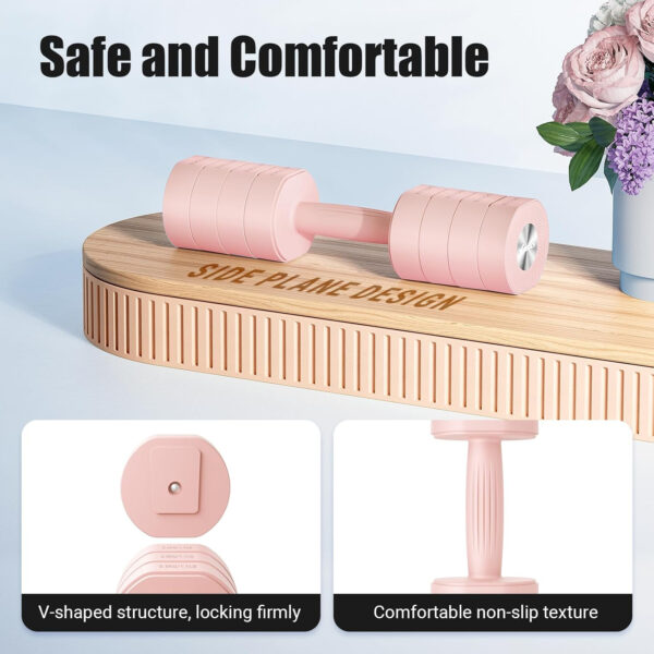 689c66f4907bcec058c559b899d990b4d69f6efdd84fe26ab6337.jpg MERACH Dumbbell Set of 2, Adjustable Weight, Anti-slip Handle, Macaron Colors, Each 2.2/4.4/6.6/8.8 lbs, 4 in 1 Hand Weights for Women at Home