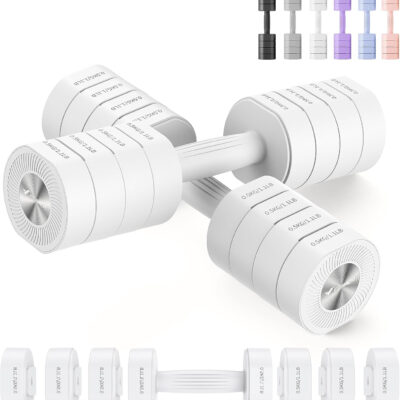 689c66f8a487a0a2e8ea575ded41b8ec1b4ae20cea9cdeea8295a.jpg MERACH Dumbbell Set of 2, Adjustable Weight, Anti-slip Handle, Macaron Colors, Each 2.2/4.4/6.6/8.8 lbs, 4 in 1 Hand Weights for Women at Home