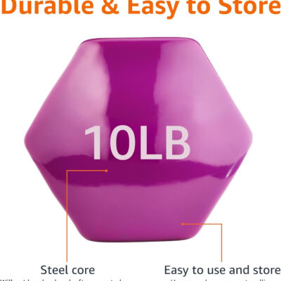 Amazon Basics Vinyl Coated Dumbbell Hand Weights