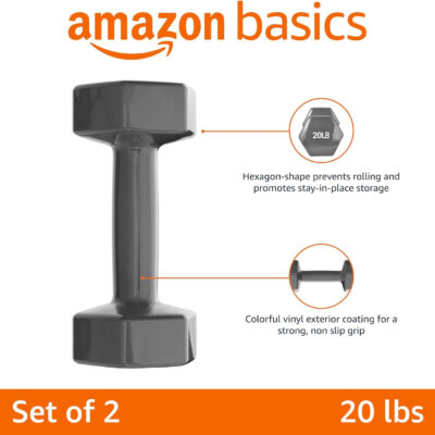 Amazon Basics Vinyl Coated Dumbbell Hand Weights