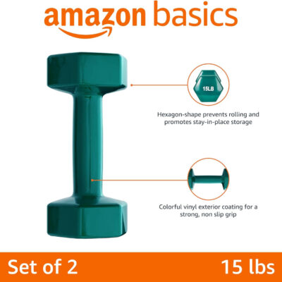 Amazon Basics Vinyl Coated Dumbbell Hand Weights