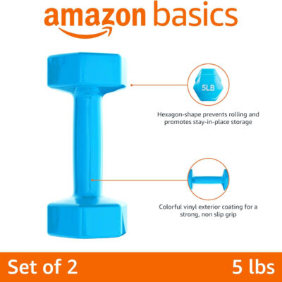 Amazon Basics Vinyl Coated Dumbbell Hand Weights