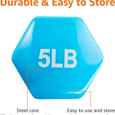 Amazon Basics Vinyl Coated Dumbbell Hand Weights