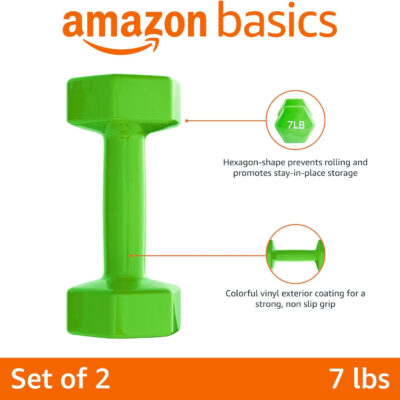Amazon Basics Vinyl Coated Dumbbell Hand Weights