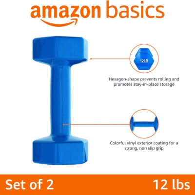 Amazon Basics Vinyl Coated Dumbbell Hand Weights