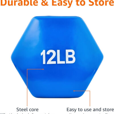 Amazon Basics Vinyl Coated Dumbbell Hand Weights